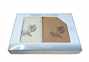 Sada froté uterákov Froté 2 ks, farba Béžová a Ecru