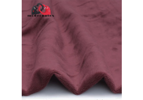 Jednofarebná látka Minky mikroplyš farba bordová