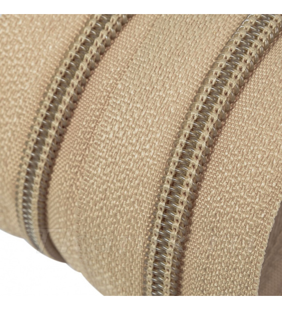 Zips špirálový, farba béžová 8 mm, metráž