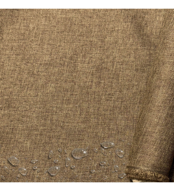 Nepromokavá látka Imitace lnu-37, Camel