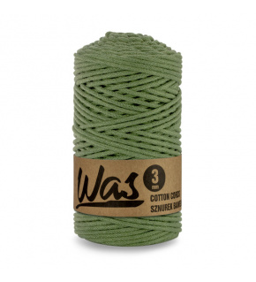 Bavlnená šnúra 3mm, 100m, farba khaki 