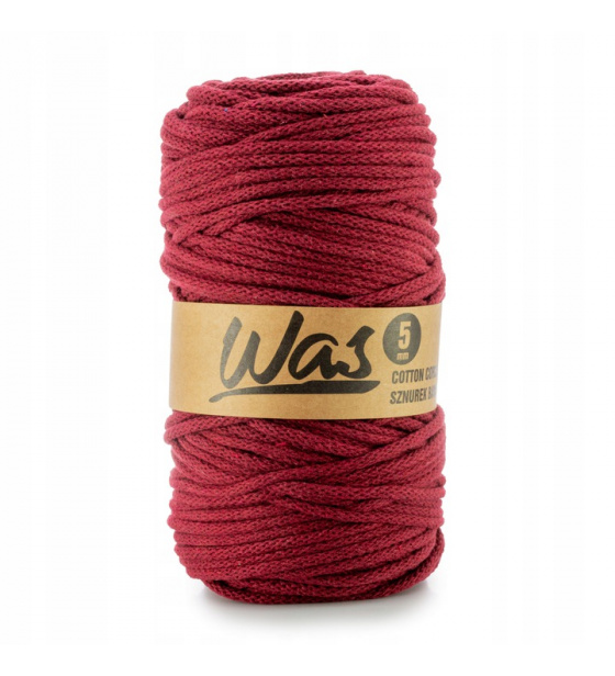 Bavlnená šnúra 5 mm, 100 m, farba vínová 170