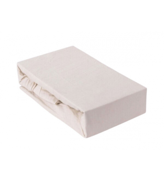 Jersey prestieradlo s gumičkou 90x200 cm, farba Ecru