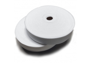 Lemovací prúžok polyestrový 30 mm farba biela 