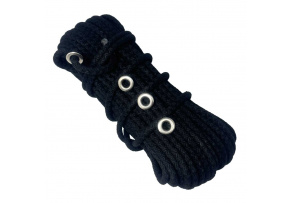 Bavlnené-Polyesterové lano 9 mm x 25 m, farba Čierna