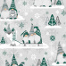 Vianočný vzor bavlnenej látky Vianoce 25, farba zelená, metráž 160 cm 