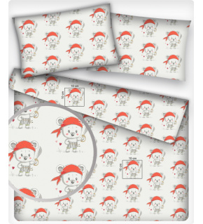  Bavlnená látka, detský vzor medveď bojovník, metráž 160 cm         