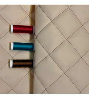 Ekokoža prešívaná, farba béžovo-hnedá, metráž 145 cm