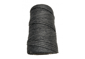 Šnúra pletená bavlnená, farba grafitová 40 m Šnúra pletená bavlnená, farba grafitová 40 m