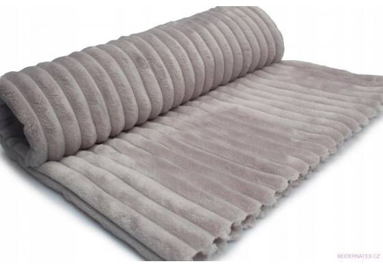 Dekoráční látka MÍNKY PROUZKY barva SV. ŠEDÁ 