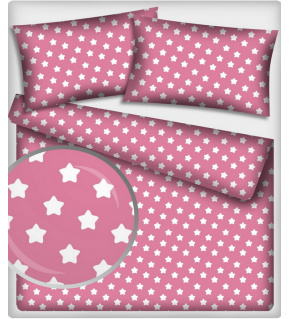 Bavlnená látka 327, vzor biele perníky na amarantovom podklade, metráž 160 cm    