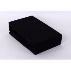 Exclusive Jersey prostěradlo dvoulůžko - černá 200x220 cm  varianta černá
