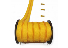 Zips špirálový, farba žltá 5 mm, metráž 