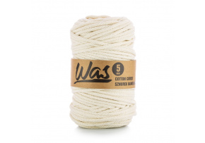 Bavlnená šnúra 5 mm,100 m, farba ecru 020