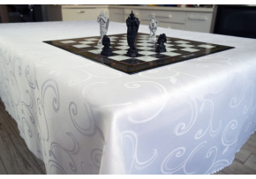 Vodoodpudivý obrus Vintage, 110x160 cm farba Biela, odolný voči škvrnám 