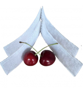 Pásik na suchý zips s lepidlom, farba Biela 2x20 cm, šírka 20 mm