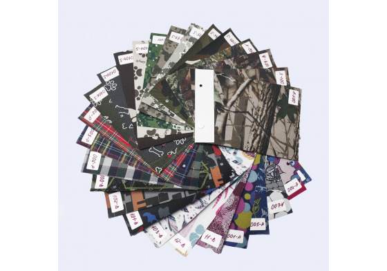 Vzorkovník vodeodolných látok Kodura 600x300, vzory