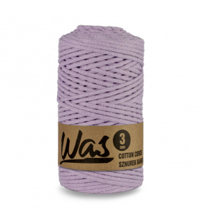 Bavlnená šnúra 3mm, 100m, farba sv. fialová 
