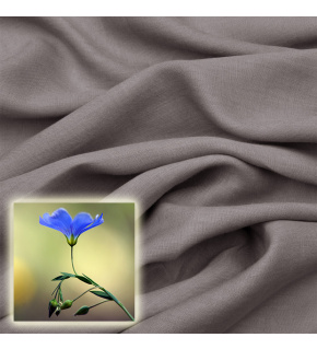 Ľanová  prírodná látka Oskar farba šedá 265 gr 