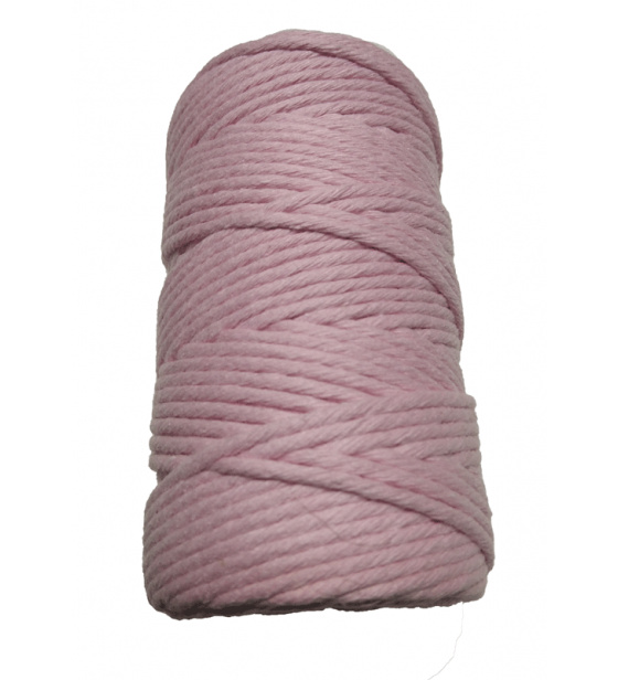 Šňůra pletená bavlněná barva růžová 40 m