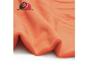 Jednofarebná látka Minky mikroplyš farba nektarínková