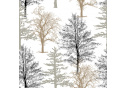 Bavlnené látky vzor Stromy na bielom