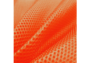 3D Sieťovina pletená, farba neónovo-oranžová, D1002 3D Sieťovina pletená, farba neónovo-oranžová, D1002
