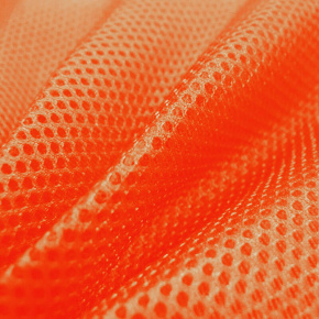 3D Sieťovina pletená, farba neónovo-oranžová, D1002