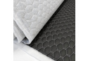 Ekokůže GEO barva černo-bilá prošívaná nitěmi, koženka metráž