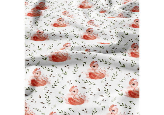  Bavlnená látka, detský vzor 1498 veverička, metráž 160 cm