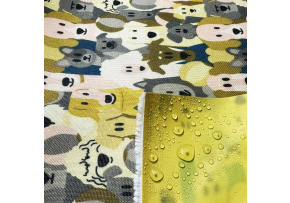 Nepremokavá látka Kodura pes 7, farba krémová, metráž 150 cm      