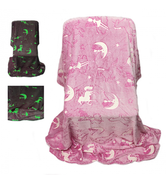 Deka svíticí Nebe barva růžová 150 x 200 cm