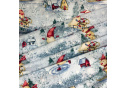 Christmas cotton fabric, by the meter, width 160 cm, pattern Christmas on Grey