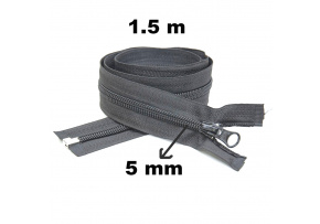 Zips špirálový, farba grafitová 5 mm, dĺžka 150 cm