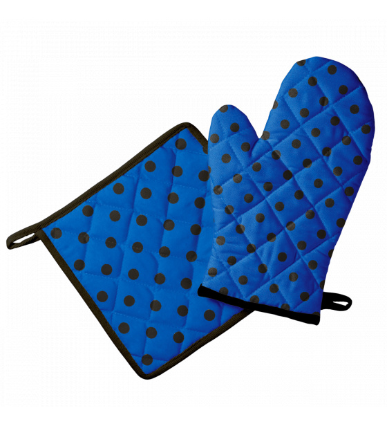 Kuchynská chňapka a podložka, Bodka Modrá