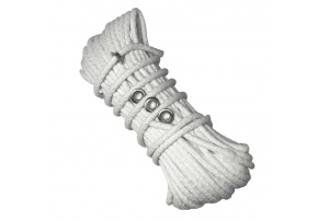 Bavlnené-Polyesterové lano 9 mm x 25 m, farba biela