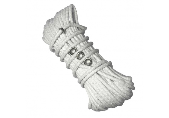 Bavlněno-Polyesterové lano 9 mm x 25 m, barva bílá