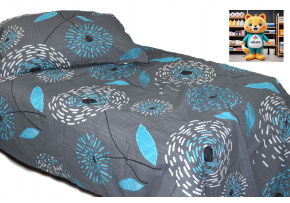 Krepové obliečky na zips, farba Grafitová, 140x200 cm 