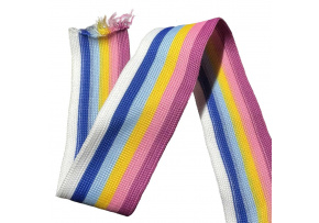 Pruhovaná páska 30 mm farba Růžová Multi - 05