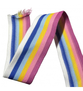 Pruhovaná páska 30 mm farba Růžová Multi - 05