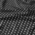 Bavlnená látka 462, vzor biele pierka, čierny podklad, metráž 160 cm  