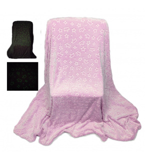 Deka svietiaca obloha, farba ružová 150 x 200 cm