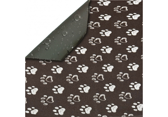 Nepremokavá látka Kodura pes 3, farba hnedá, metráž 150 cm    