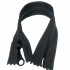 Zips čierný kosticový Nedeliteľný 5 mm, dĺžka 25 cm
