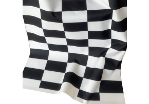 Látka do exteriéru na zahradné lehátka a húpacie siete, farba Bielo-Čierna Šachovnica 5x10 cm Látka do exteriéru na zahradné lehátka a húpacie siete, farba Bielo-Čierna Šachovnica 5x10 cm