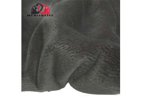 Jednofarebná látka Minky mikroplyš farba grafitová