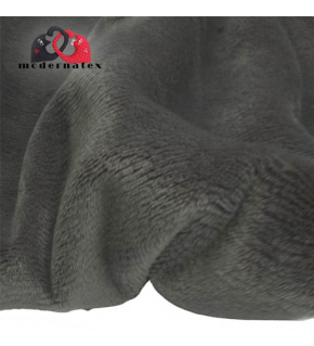 Jednofarebná látka Minky mikroplyš farba grafitová