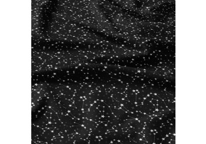 Bavlnená látka vzor galaxia na čiernom podklade, metráž 160 cm      