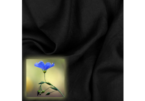 Ľanová prírodná látka Oskar farba čierna 265 gr 