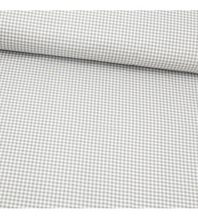 Bavlnená látka, vzor kocka 4mm, farba šedá, metráž 160 cm     